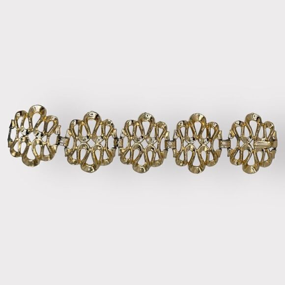 Vintage Gold toned chain bracelet - Picture 1 of 11